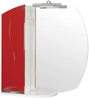 Зеркало для ванной Аква Родос Премиум 75 L красный в комплекте с подсветкой ANDREA