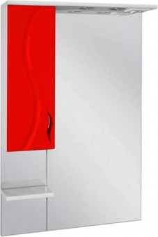 Зеркало для ванной Ювента Бриз БШНЗ2 65см красный левый