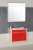 Тумба под умывальник Аква Родос Париж красный консольный в комплекте с умывальником ARTE 75см
